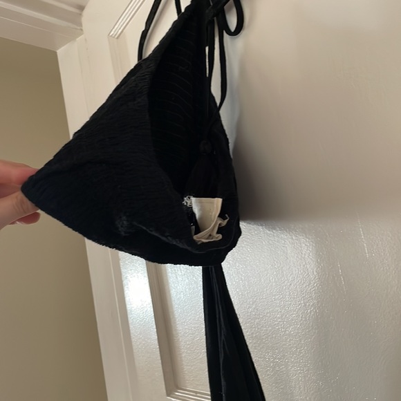 Shop Starlow Black Linen Cutout Jumpsuit - Picture 8 of 8